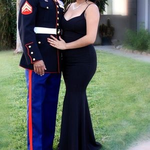 Long formal black dress. Good condition